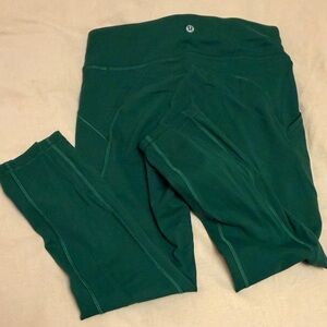 Lululemon invigorate high rise crop-Everglade green